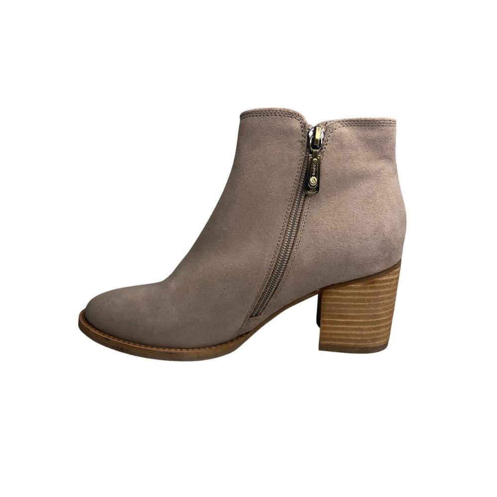 Blondo Womens Waterproof Gray Suede Ankle Booties Chunky Heel Western Size 8.5‎
